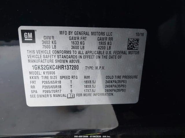 2017 GMC YUKON XL SLT 9