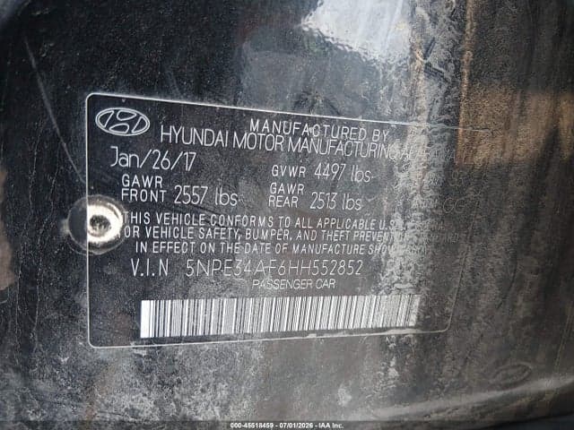 2017 HYUNDAI SONATA SPORT 9