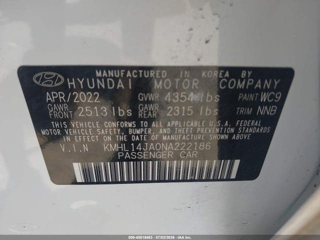 2022 HYUNDAI SONATA SEL 9