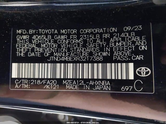 2024 TOYOTA COROLLA NIGHTSHADE EDITION 9