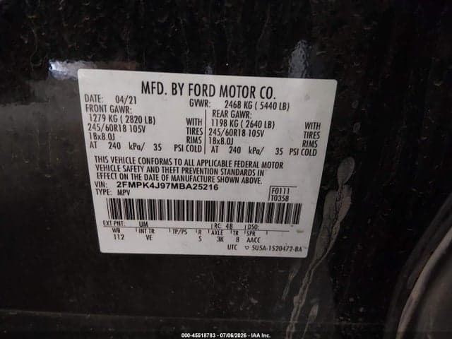2021 FORD EDGE SEL 9