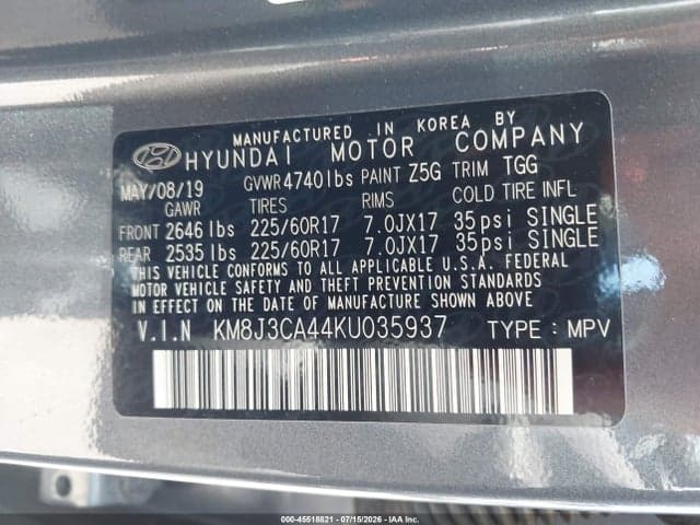 2019 HYUNDAI TUCSON VALUE 9
