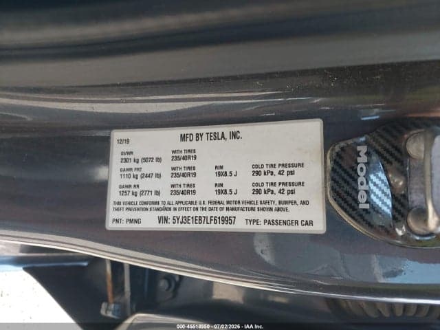 2020 TESLA MODEL 3 LONG RANGE DUAL MOTOR ALL-WHEEL DRIVE 9