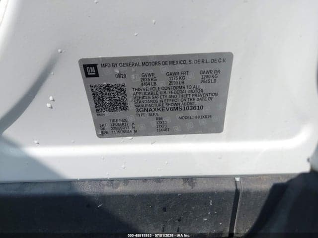 2021 CHEVROLET EQUINOX FWD LT 9