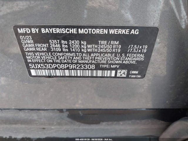 2023 BMW X3 XDRIVE30I 9