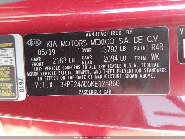 2019 KIA FORTE LXS 9