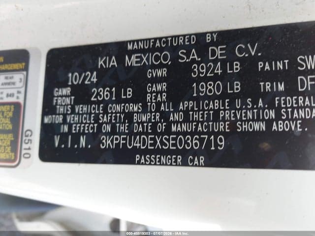 2025 KIA K4 EX 9