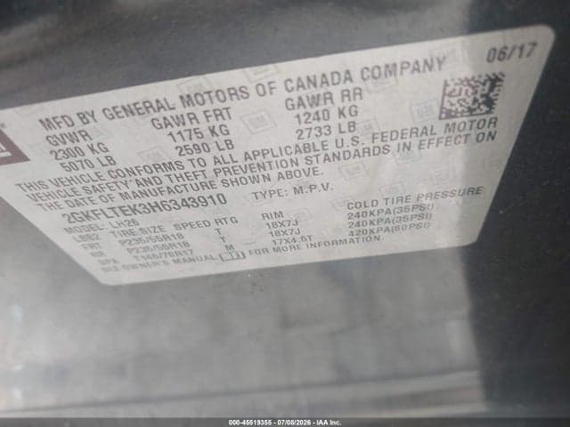 2017 GMC TERRAIN SLE-2 9