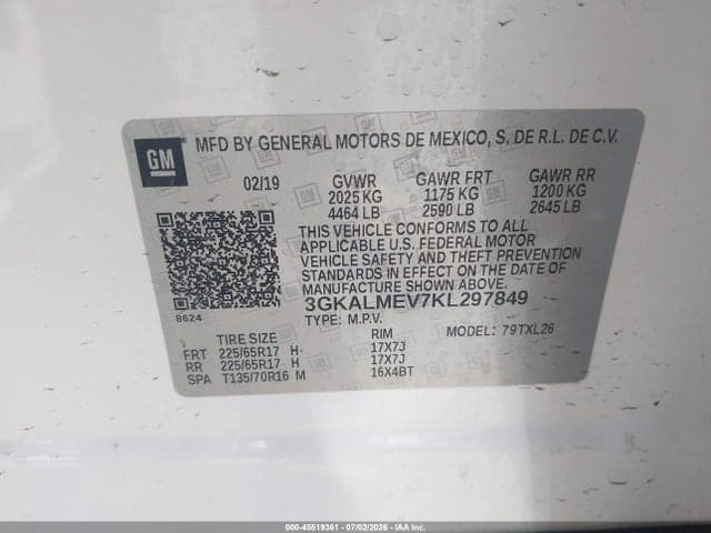 2019 GMC TERRAIN SLE 9