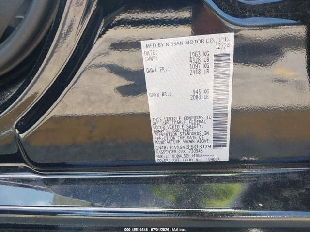 2025 NISSAN ALTIMA SR FWD 9