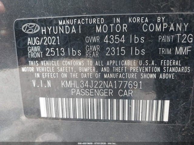 2022 HYUNDAI SONATA LIMITED 9