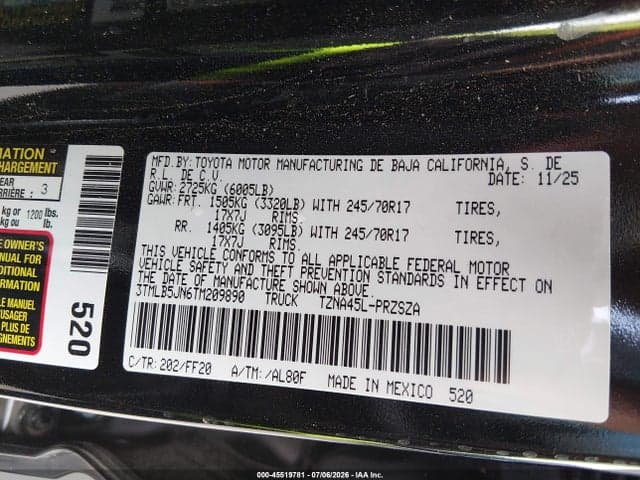 2026 TOYOTA TACOMA SR5 9