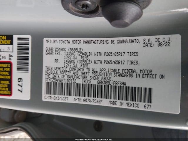 2022 TOYOTA TACOMA TRD SPORT 9