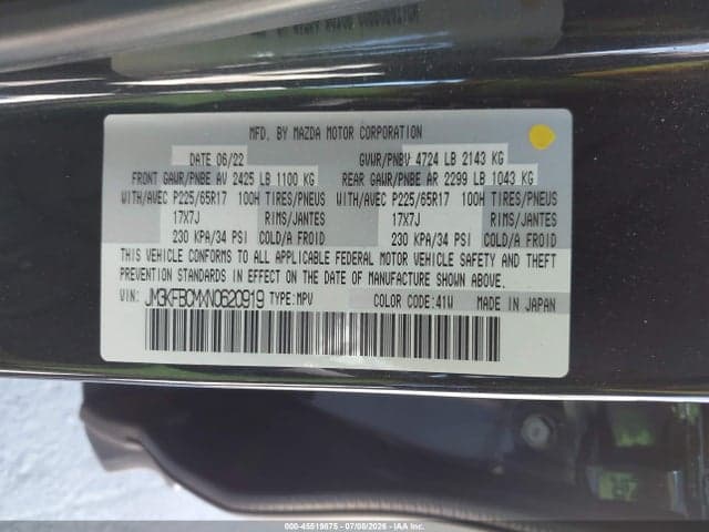 2022 MAZDA CX-5 2.5 S PREFERRED 9