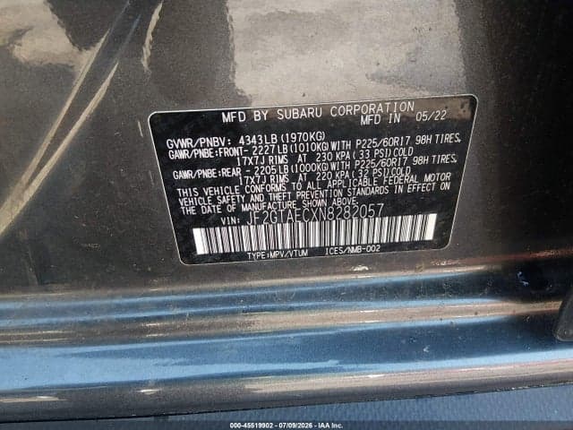 2022 SUBARU CROSSTREK PREMIUM 9