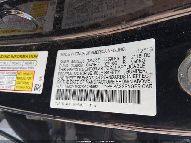 2019 HONDA ACCORD SPORT 9