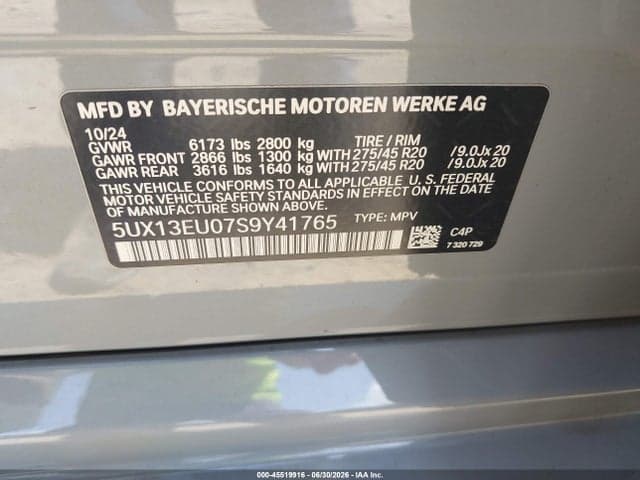 2025 BMW X5 SDRIVE40I 9