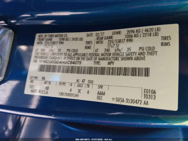 2017 FORD ESCAPE SE 9