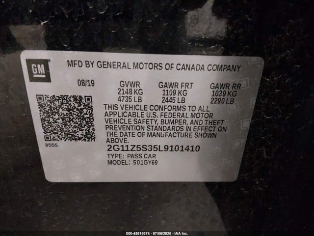 2020 CHEVROLET IMPALA FWD LT 9