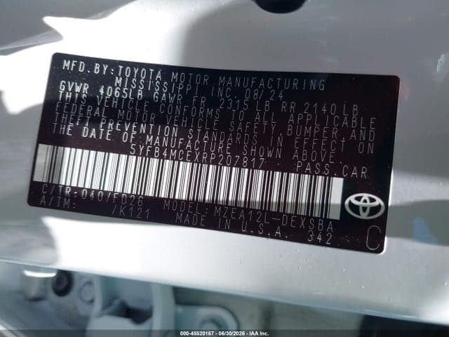 2024 TOYOTA COROLLA NIGHTSHADE EDITION 9