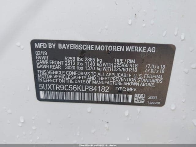 2019 BMW X3 XDRIVE30I 9