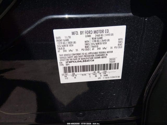 2020 FORD EDGE SEL 8