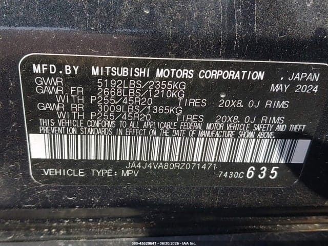 2024 MITSUBISHI OUTLANDER 9