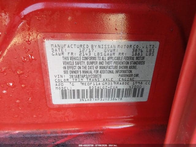 2018 NISSAN SENTRA SL 9