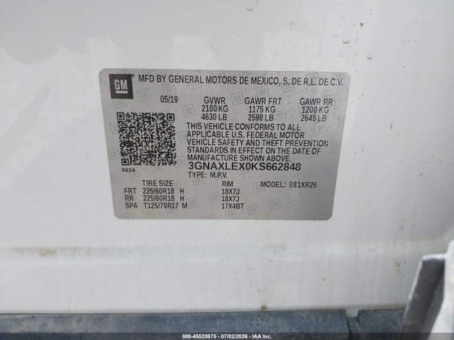 2019 CHEVROLET EQUINOX LT 9