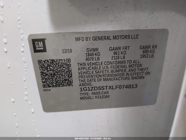 2020 CHEVROLET MALIBU FWD LT 9