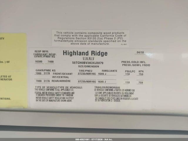 2019 HIGHLAND RIDGE OTHER 9