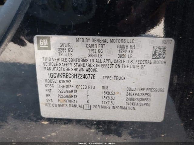2017 CHEVROLET SILVERADO 1500 LT 9