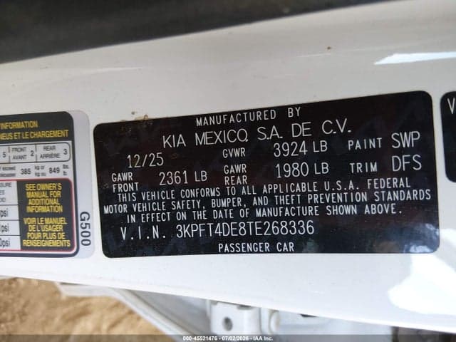 2026 KIA K4 LXS 9