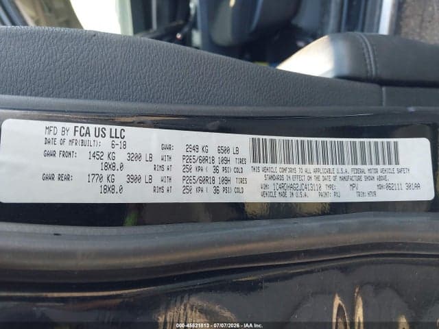 2018 DODGE DURANGO SXT RWD 9