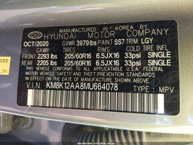2021 HYUNDAI KONA SE 9
