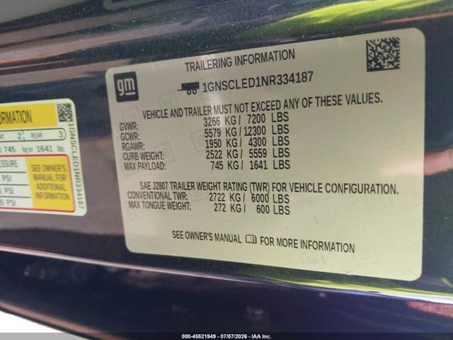 2022 CHEVROLET TAHOE 2WD COMMERCIAL FLEET 9