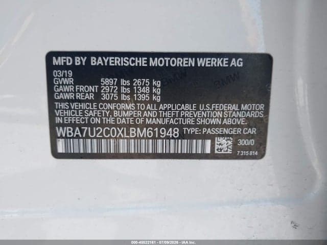 2020 BMW 750I XDRIVE 9