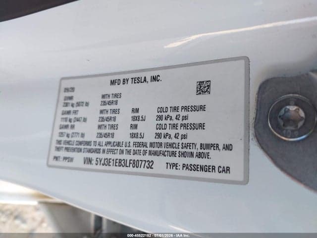 2020 TESLA MODEL 3 LONG RANGE DUAL MOTOR ALL-WHEEL DRIVE 9