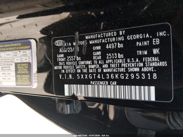2019 KIA OPTIMA S 9
