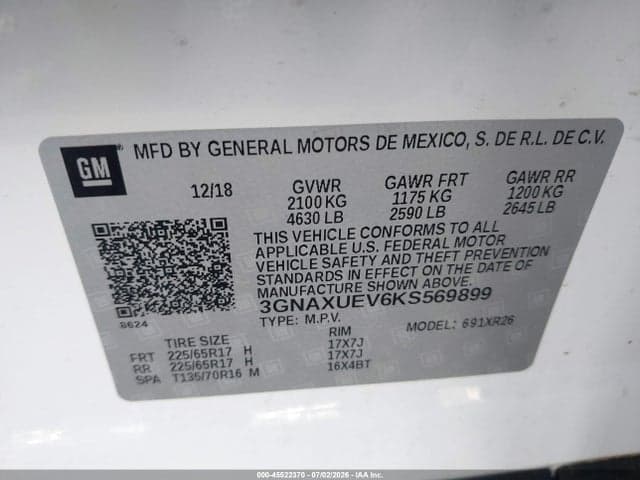 2019 CHEVROLET EQUINOX LT 9