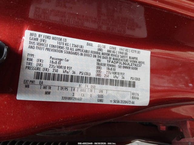 2018 FORD FOCUS ST 9