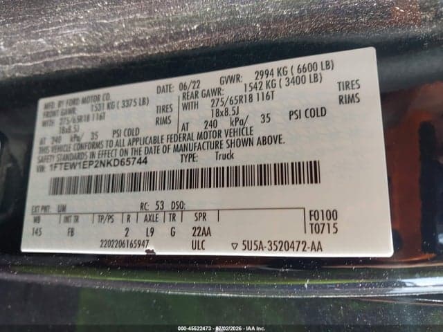 2022 FORD F-150 XLT 9