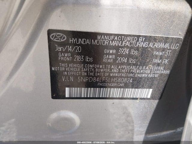 2020 HYUNDAI ELANTRA SEL 9
