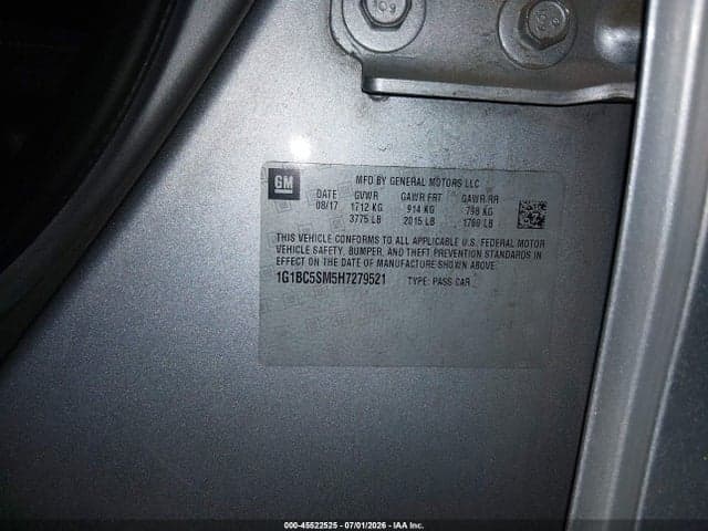 2017 CHEVROLET CRUZE LS AUTO 9