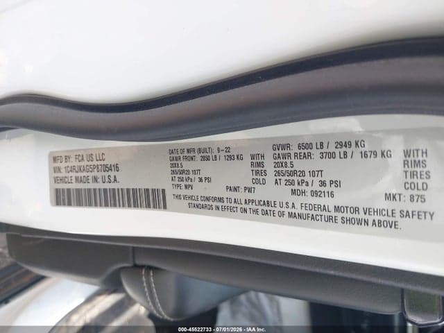 2023 JEEP GRAND CHEROKEE L ALTITUDE 4X4 9
