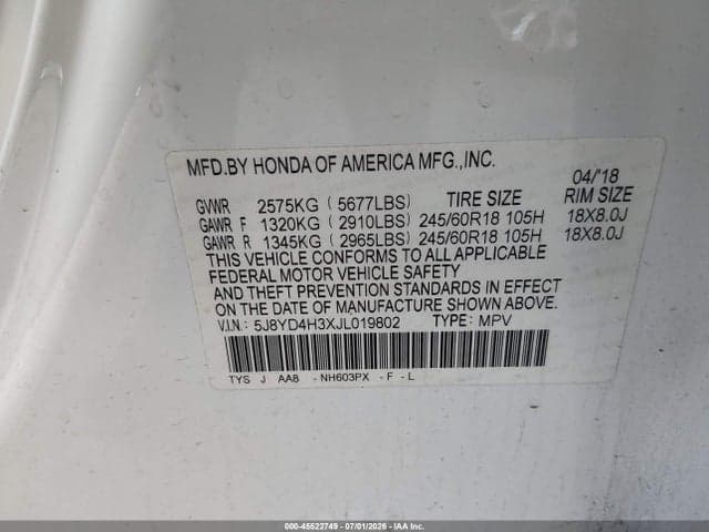 2018 ACURA MDX 9