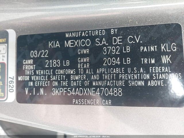 2022 KIA FORTE GT-LINE 9