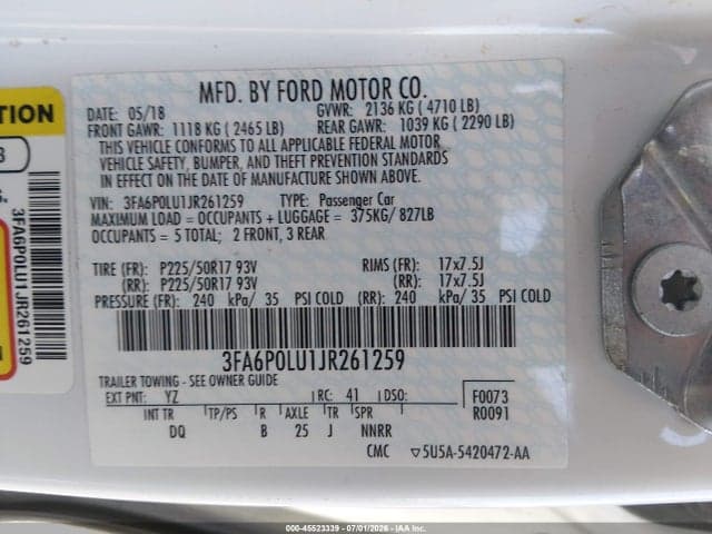 2018 FORD FUSION HYBRID SE 9