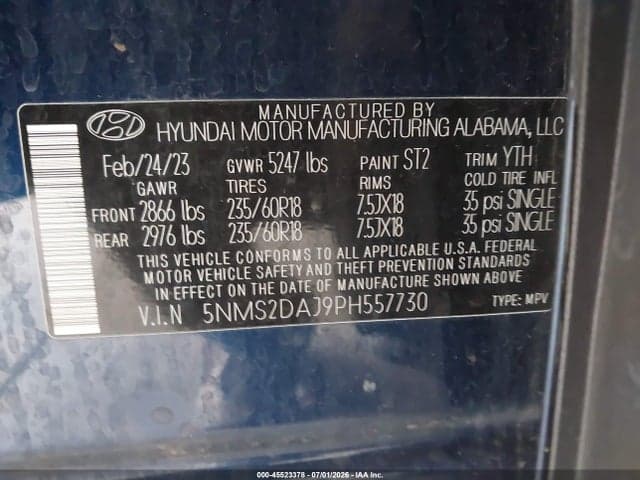 2023 HYUNDAI SANTA FE SEL 9