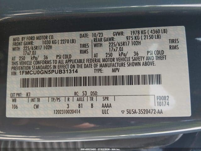 2023 FORD ESCAPE ACTIVE 9